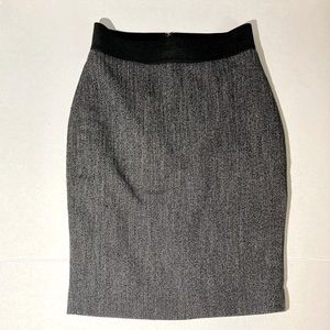 Express Charcoal Tweed Pencil Skirt